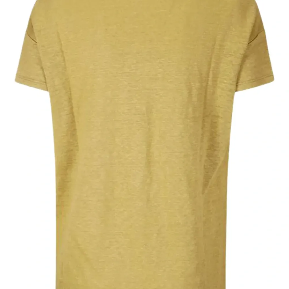 Льняная футболка с V-образным вырезом