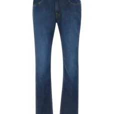 джинсы с нашивкой-логотипом