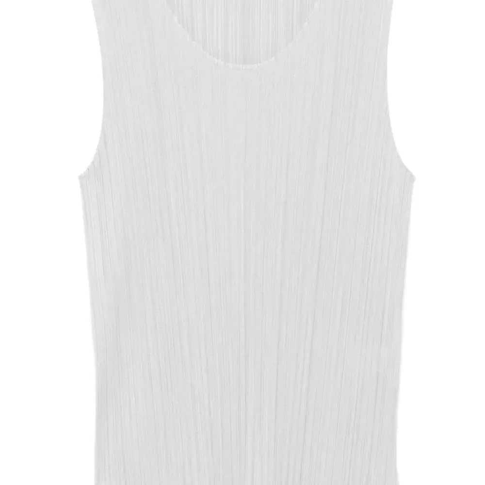 плиссированный топ без рукавов