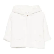 Куртка фактурной вязки с капюшоном