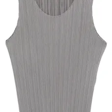 плиссированный топ без рукавов