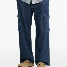 Широкие джинсы с карманами карго Широкие джинсы с карманами карго