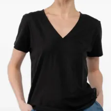 Футболка с V-образным вырезом и короткими рукавами Ellie