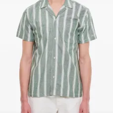 Полосатая рубашка с короткими рукавами Полосатая рубашка с короткими рукавами