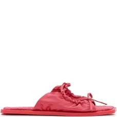 Стеганые плоские сандалии с бантом Стеганые плоские сандалии с бантом