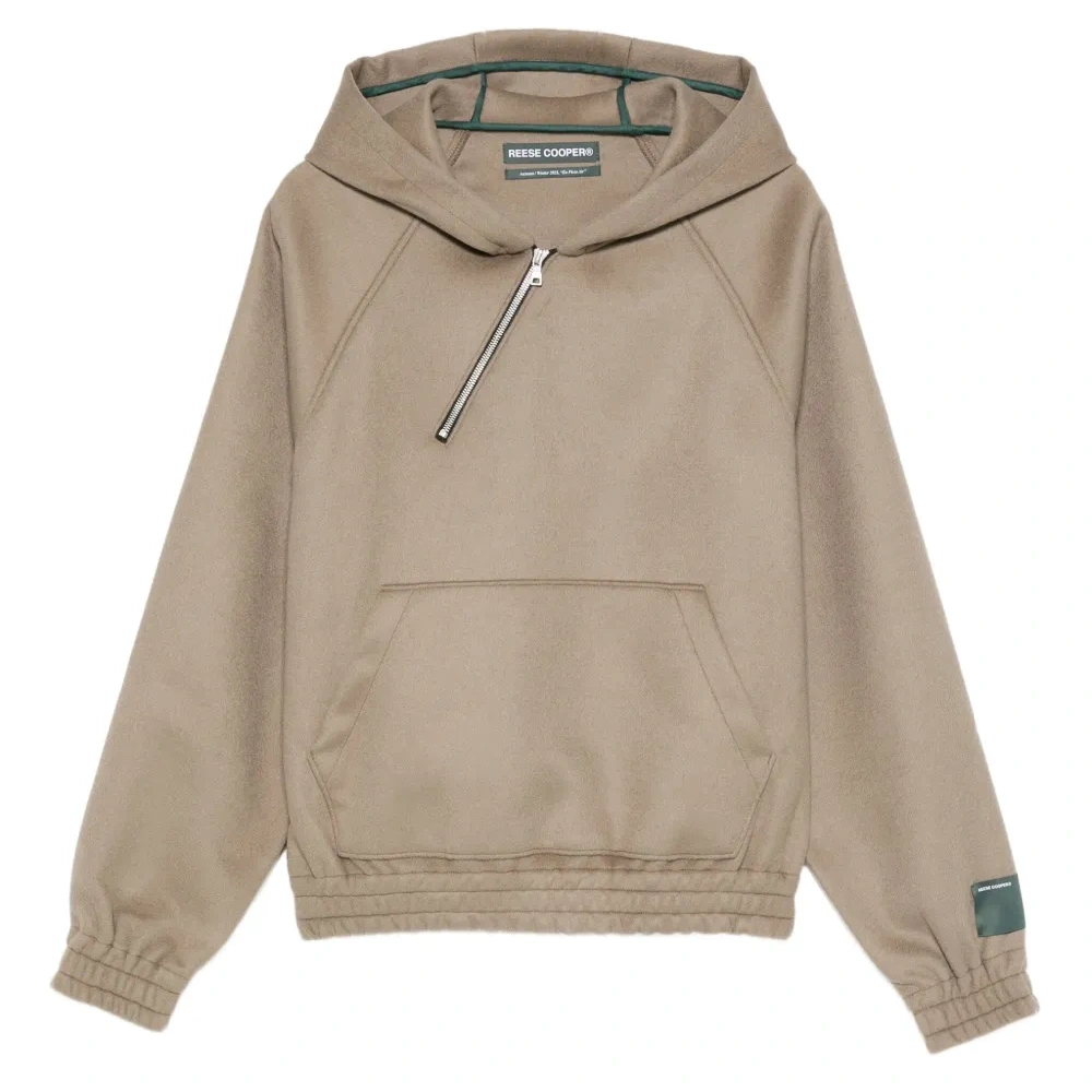 Вязаное худи на половинной молнии