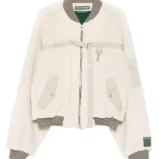 Бомбер с фактурой флиса