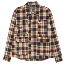 Клетчатая рубашка с множеством карманов