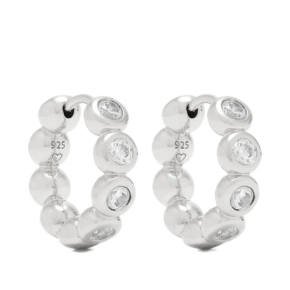 Маленькие серьги-кольца Tennis