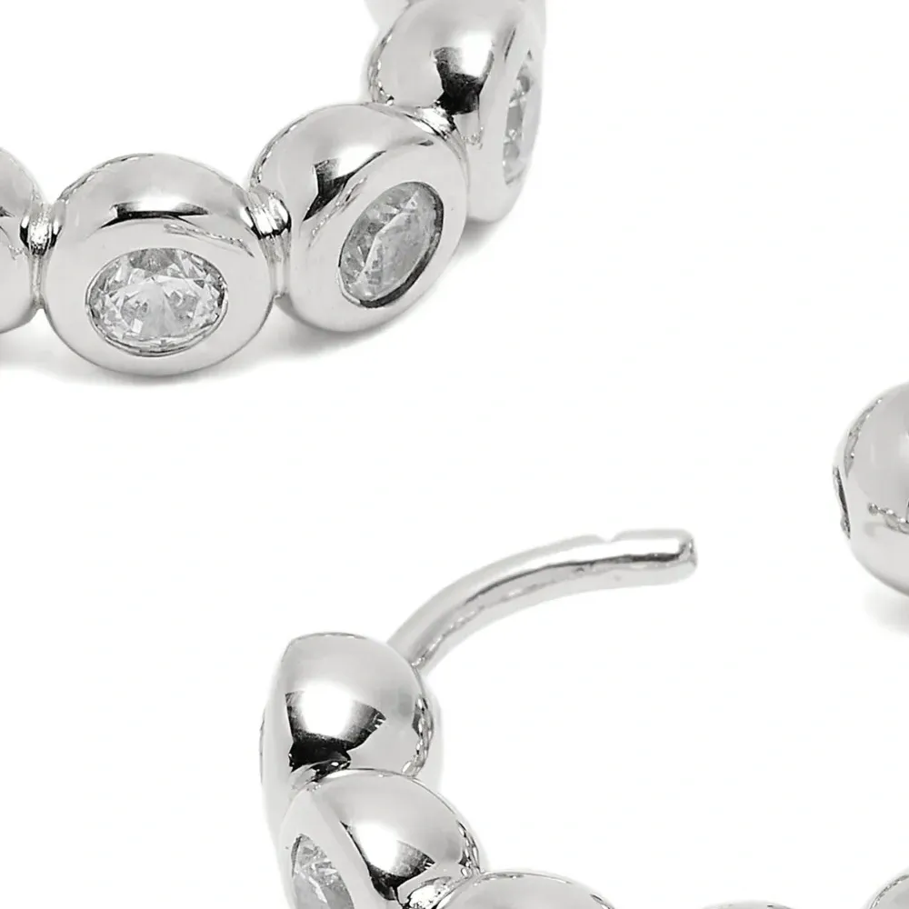 Маленькие серьги-кольца Tennis