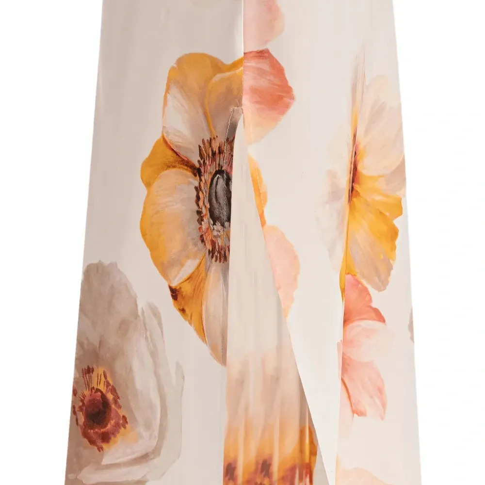 Платье-комбинация с цветочным принтом