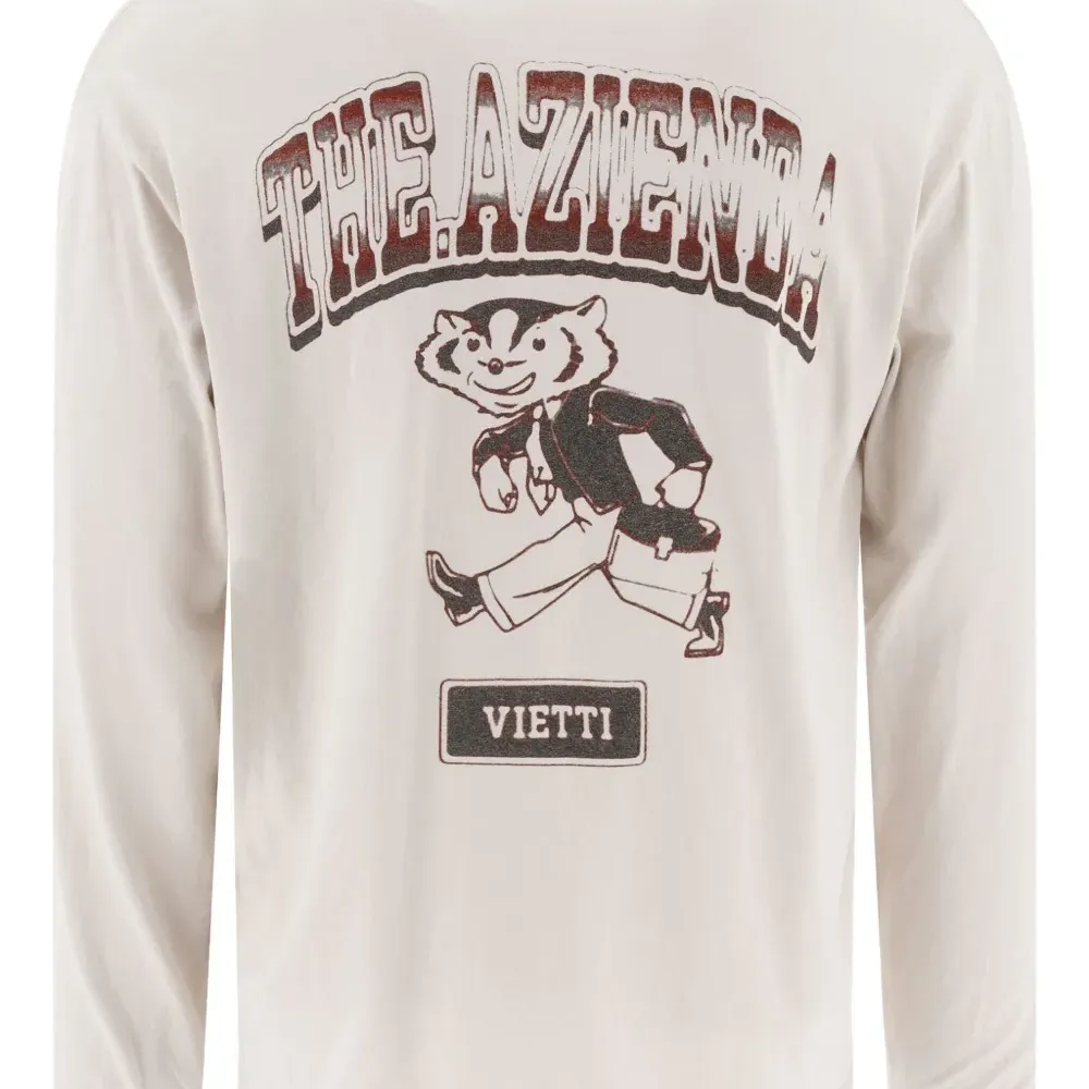 Футболка с длинными рукавами и принтом