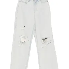 джинсы с эффектом потертости