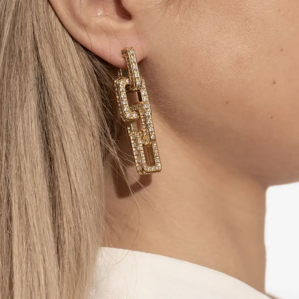 серьги с кристаллами