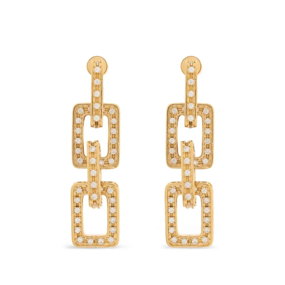 серьги с кристаллами