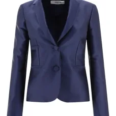 Атласный однобортный пиджак