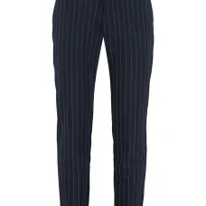 брюки в тонкую полоску