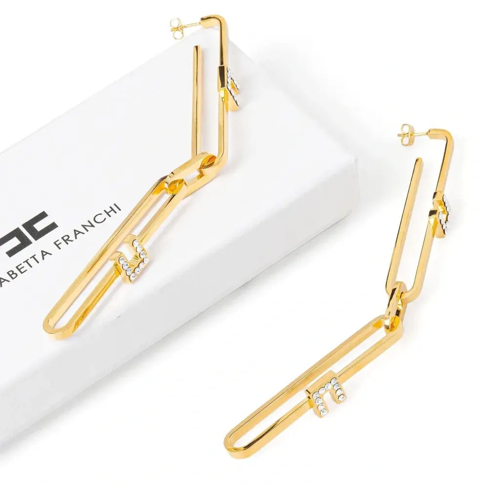 серьги с кристаллами