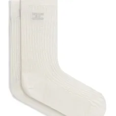 носки в рубчик со стразами