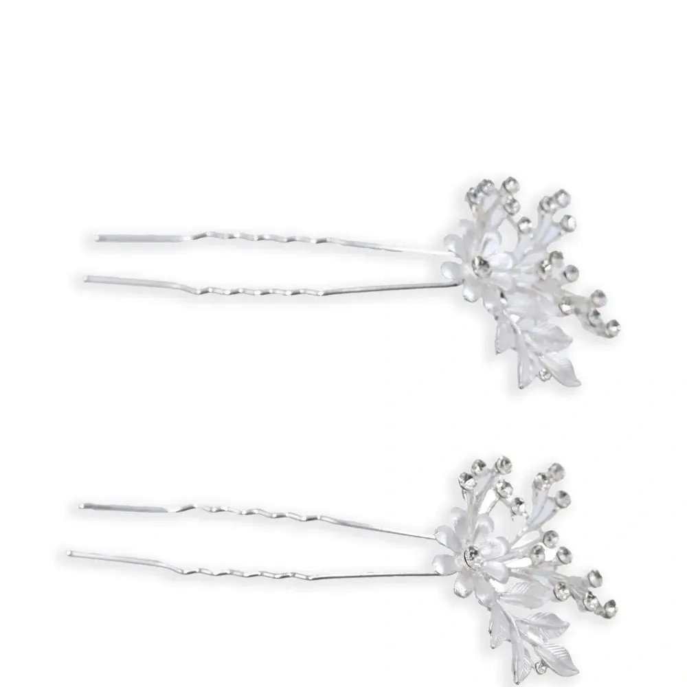 набор заколок для волос с кристаллами