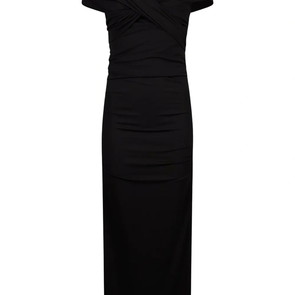 драпированное платье с V-образным вырезом драпированное платье с V-образным вырезом