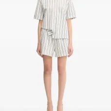 Полосатая рубашка с короткими рукавами