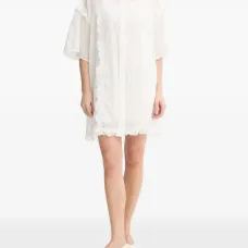 Платье-рубашка с оборками