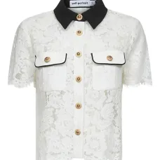 рубашка с короткими рукавами и кружевом