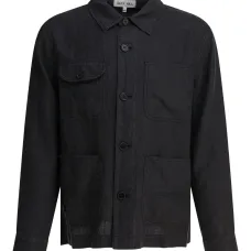 Льняная куртка-рубашка с карманами