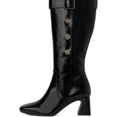 Лакированные ботильоны с пряжками Лакированные ботильоны с пряжками