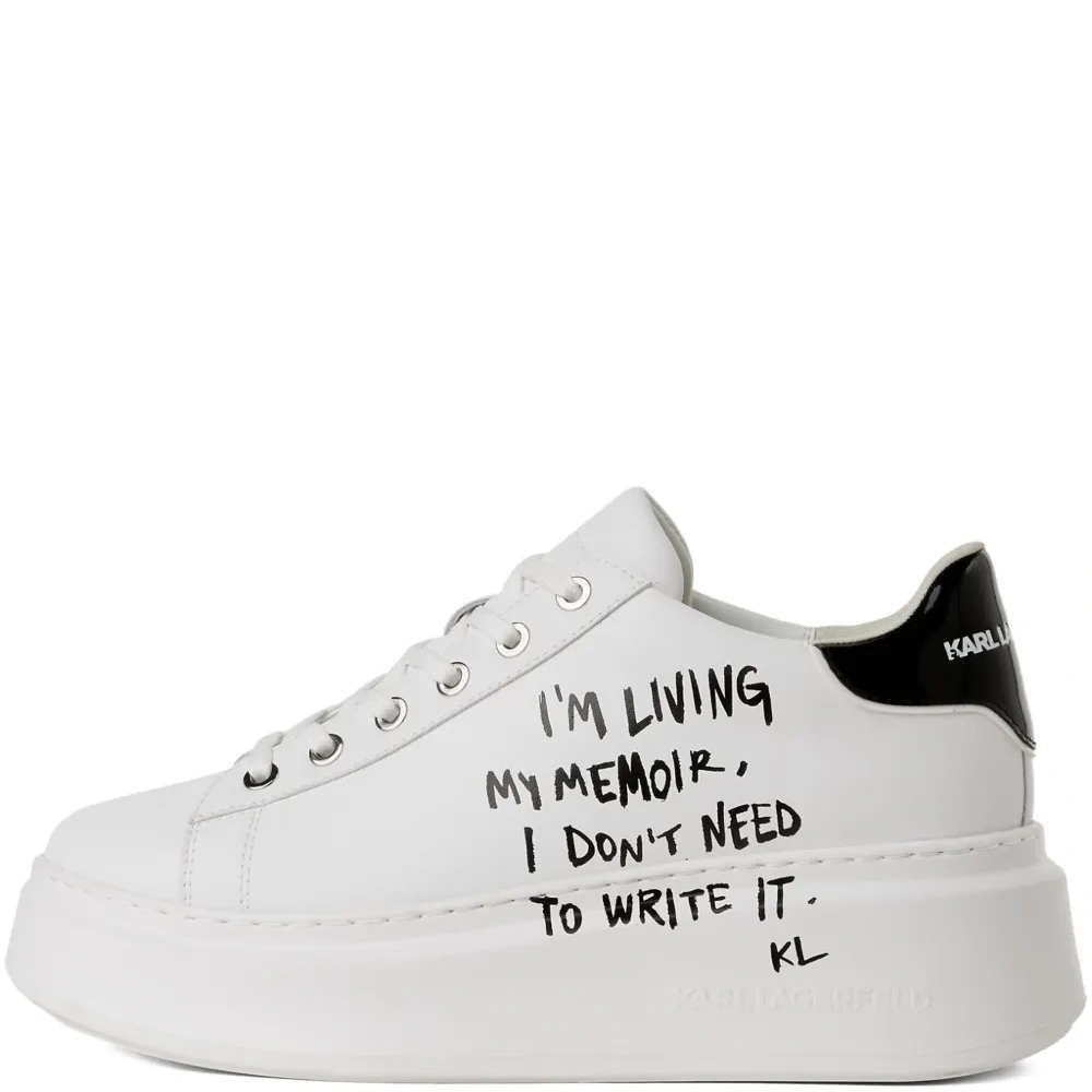 Кроссовки на платформе с принтом