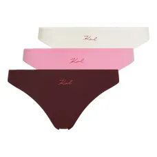 Комплект из трех трусов-стрингов с логотипом Комплект из трех трусов-стрингов с логотипом