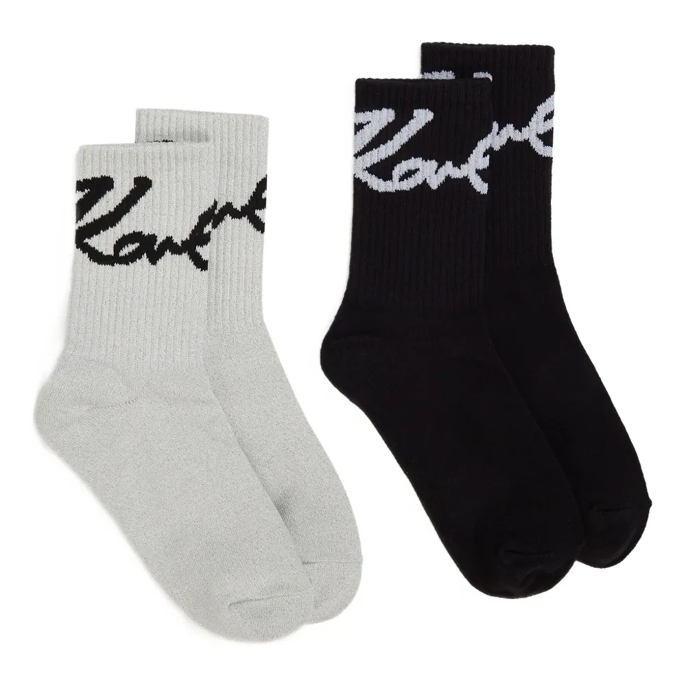 Комплект из двух пар носков с жаккардовым логотипом