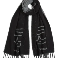 Шарф с жаккардовым логотипом