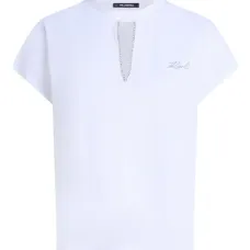 Декорированная футболка с вырезом