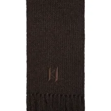 Шарф с бахромой и монограммой