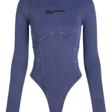 Боди в рубчик с длинными рукавами