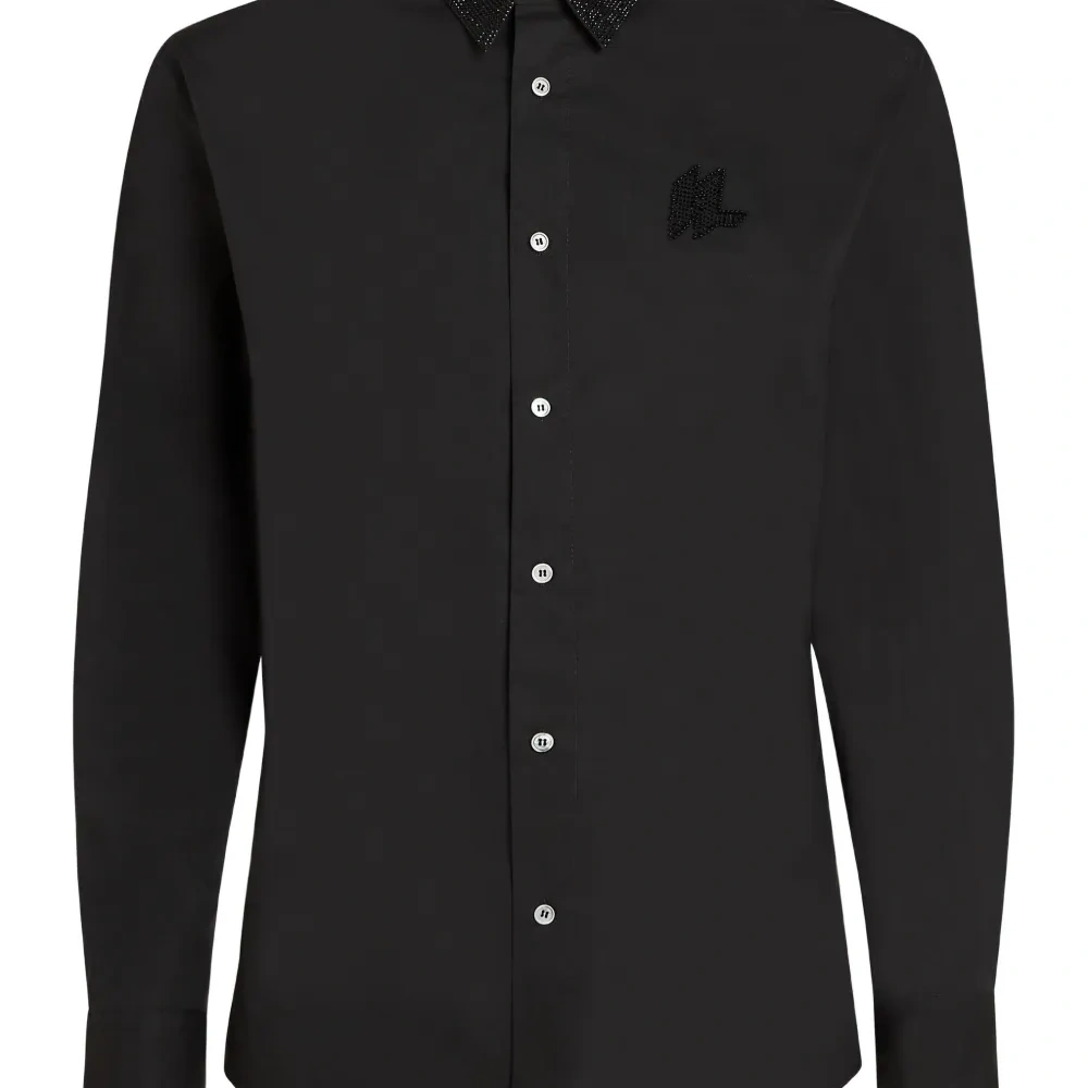 Рубашка с декорированным воротником