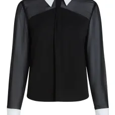 Блузка с прозрачными вставками