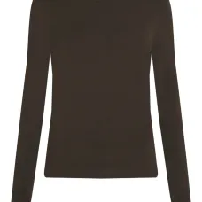 Футболка с вырезом-лодочкой и длинными рукавами