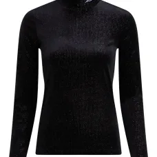 Бархатный топ с высоким воротником Бархатный топ с высоким воротником