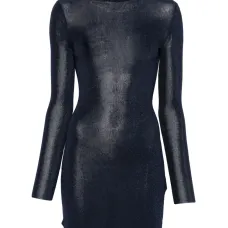 Платье мини с высоким воротником Платье мини с высоким воротником