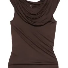 Топ с драпировкой и воротником-качелью