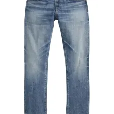 прямые джинсы с эффектом потертости