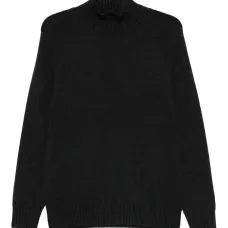 Шерстяной свитер с высоким воротником