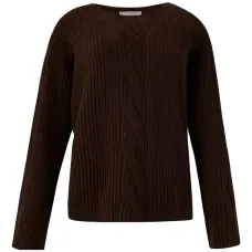 Кабельный вязаный свитер