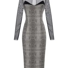 Платье миди со змеиным принтом Платье миди со змеиным принтом