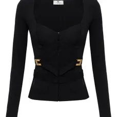 футболка с корсетом и длинными рукавами футболка с корсетом и длинными рукавами