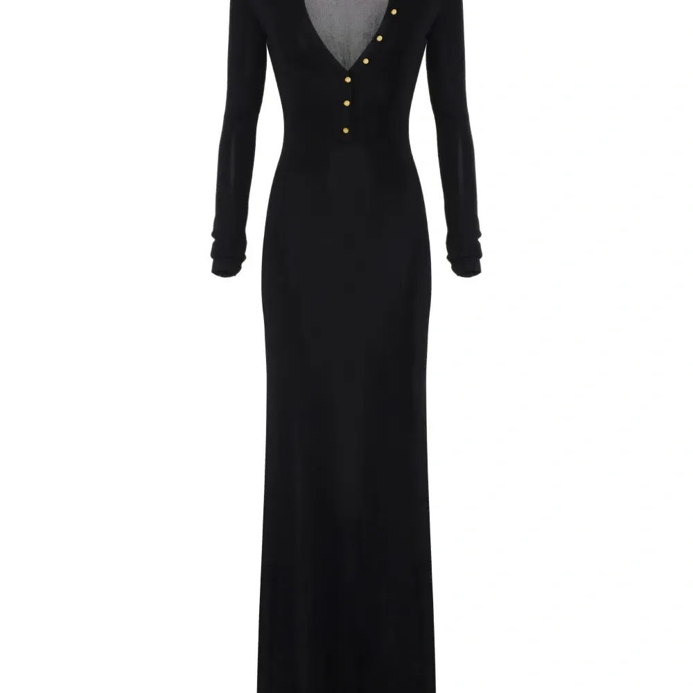 Платье макси с V-образным вырезом