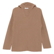 джемпер в рубчик с капюшоном